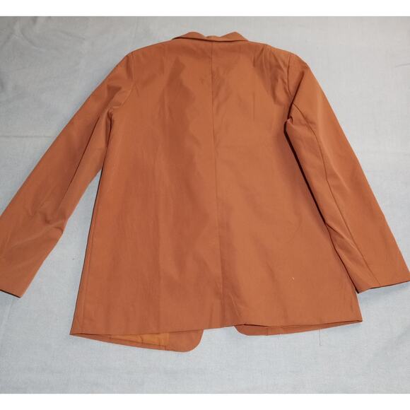 Fashion Noma Women's Medium Blazer Copper Colored Long Sleeves Open Front - Picture 2 of 7